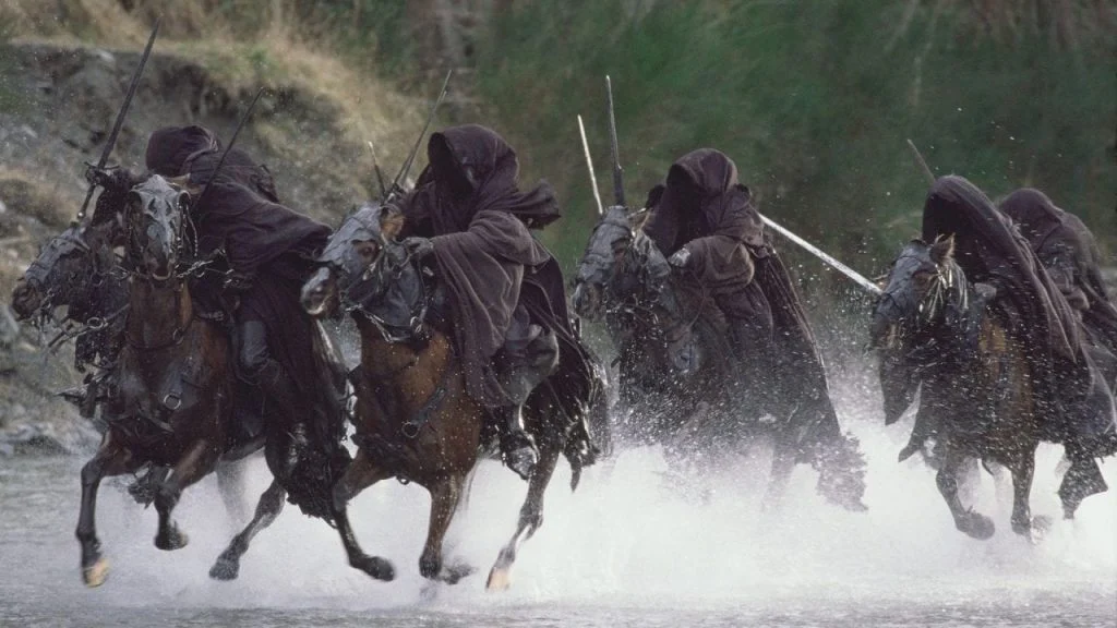 A picture of the Nazgûl or Ringwraiths from Tolkien’s Lord of the Rings. It is often said that Tolkien’s ideas for his books originated from his experiences in the trenches and of World War One