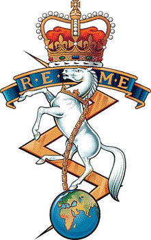 An image of the REME cap badge