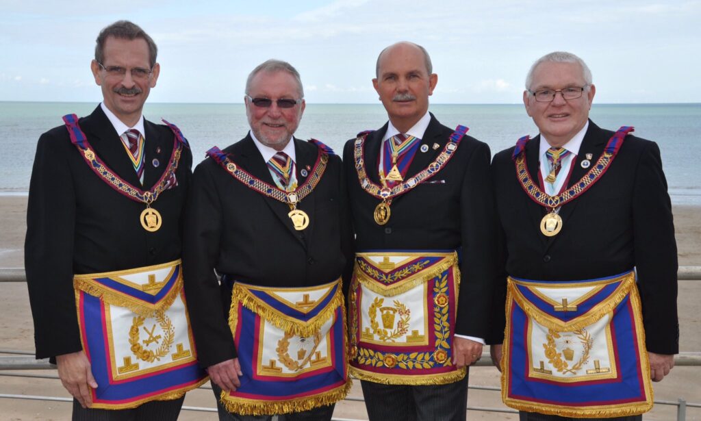 Ian Gallehawk - Incredible Member Profile 5 An image of Ian Gallehawk as an Assistant Provincial Grand Master of the Province of Kent Mark Master Masons with other members of the Executive