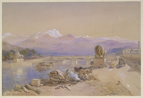 Brilliant Part 3 Orders - April meeting 1 Part 3 Orders - An iconic picture of the Ganges at Roorkee with the two guardian lions on each of the river banks