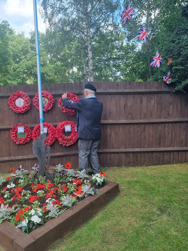 Magnificent - Military Lodge members in attendance at the Sidcup Service of Gratitude 12 A photograph of the laying of wreaths in the garden of the United Services Club, Sidcup