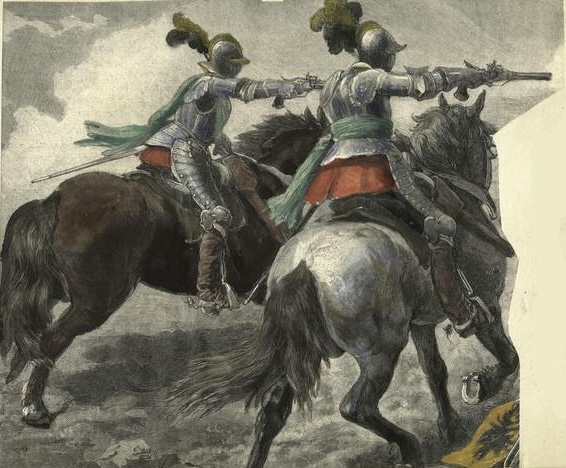 Amazing - Is it Fake? The world’s most famous piece of armour 2 A picture of two Cuirassiers firing their pistols