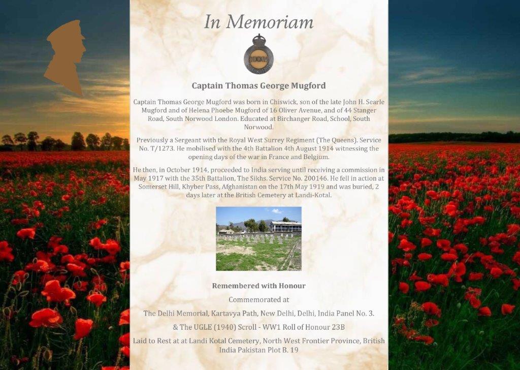 Incredible October meeting 33 October meeting - Captain Thomas Mugford